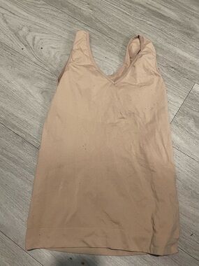 Vanity Fair Beige V-Neck Tank Top